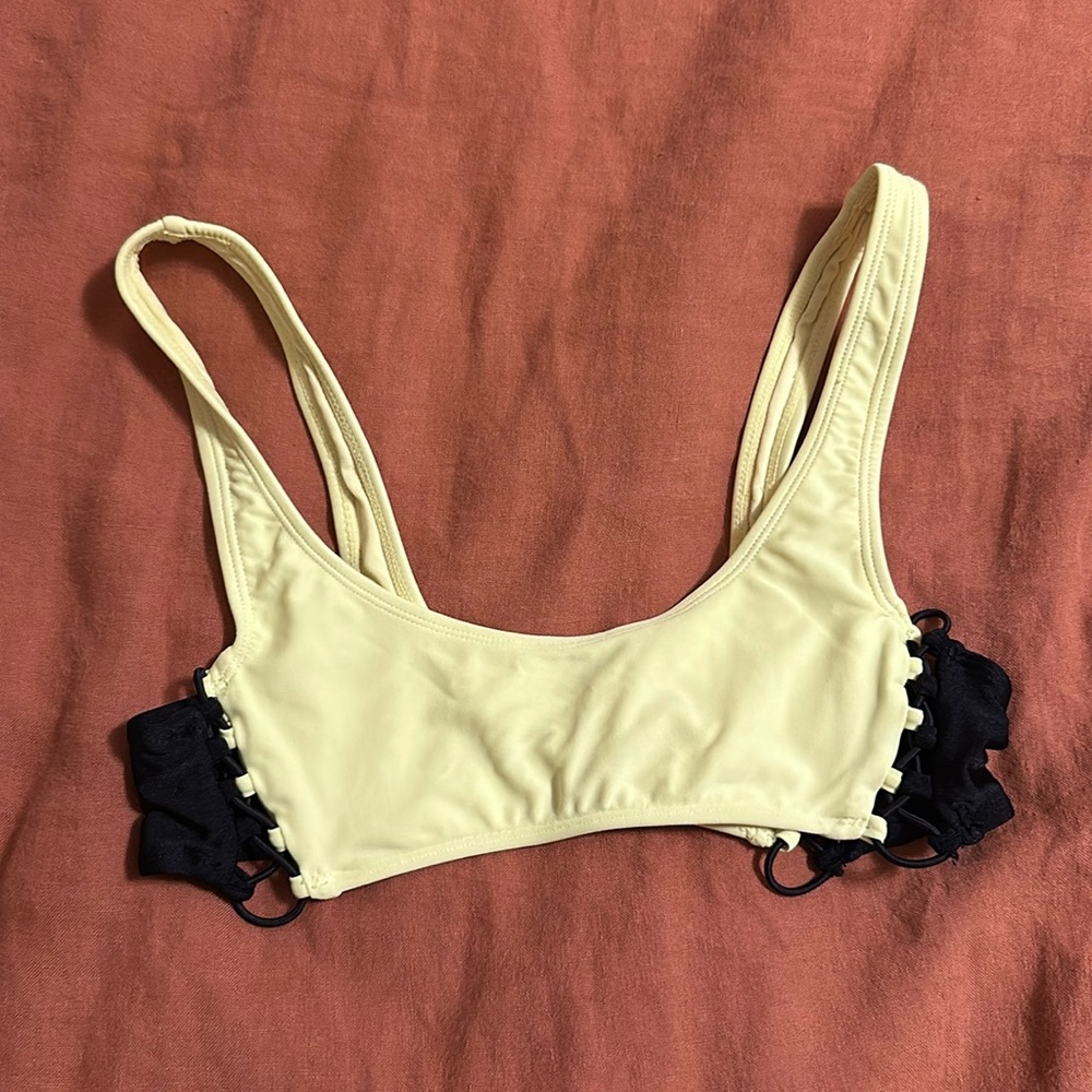 Highlighter yellow bikini top
